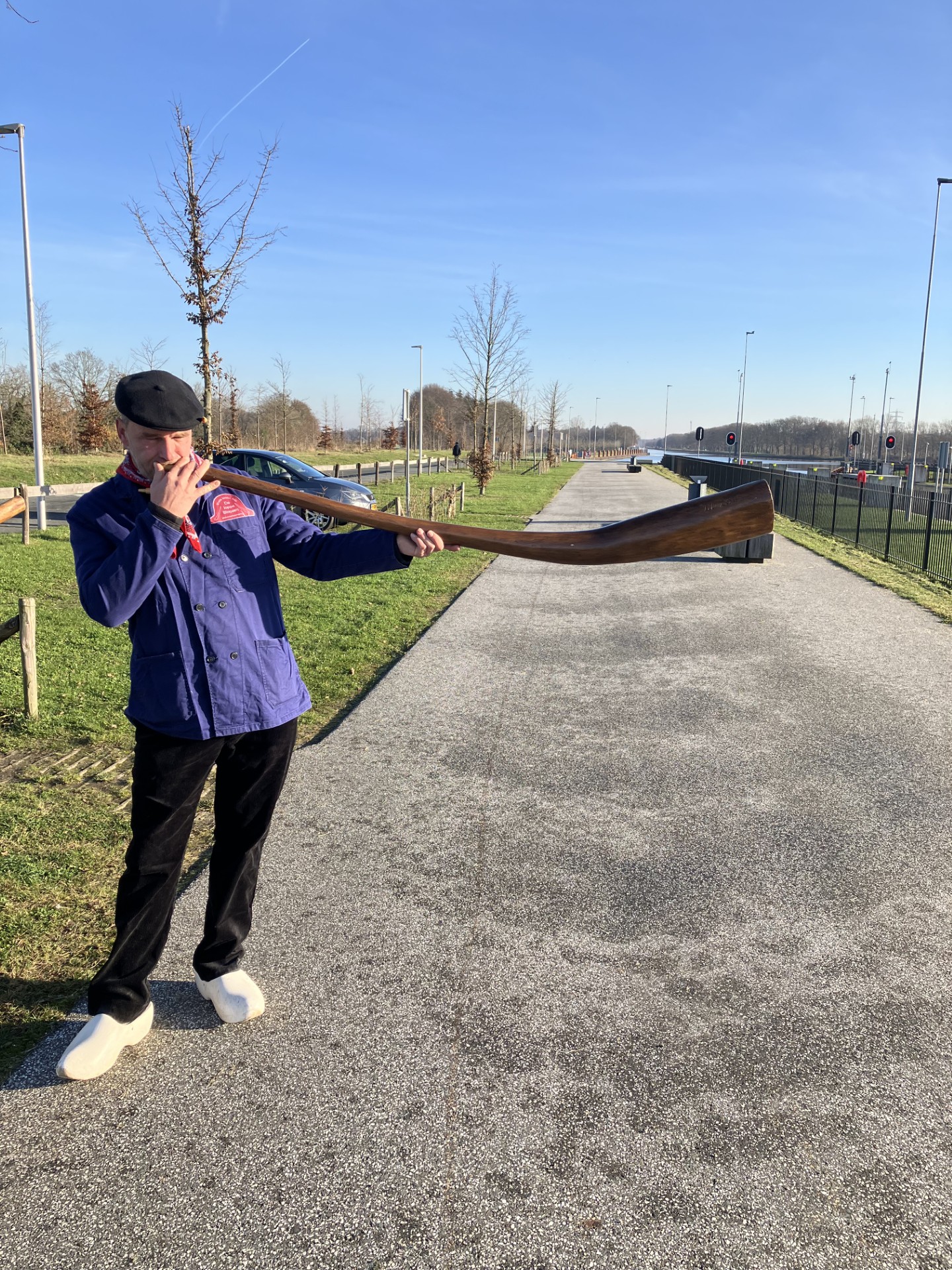 Midwinterhoornblazer Wilfred in actie